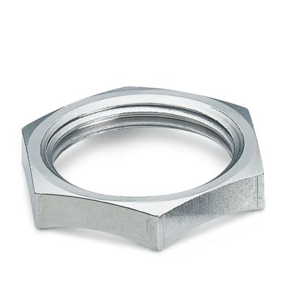 Phoenix Contact Silver Nickel Plated Brass Cable Gland Locknut, PG11 Thread