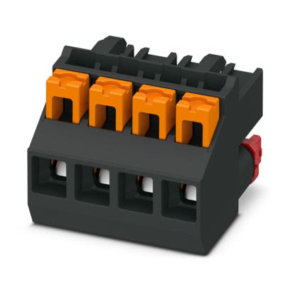 Phoenix Contact ICC25-PPC2 Series PCB Connector, 4-Contact, 5mm Pitch, PCB Mount, 1-Row, Push In Spring Termination