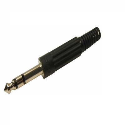 RS PRO Jack Plug 6.35 mm Cable Mount Stereo Plug