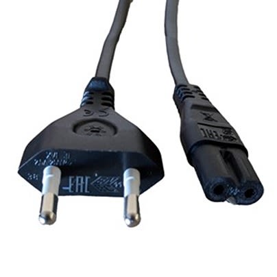 RS PRO Straight IEC C7 Socket to Straight Plug Power Cord, 1.8m