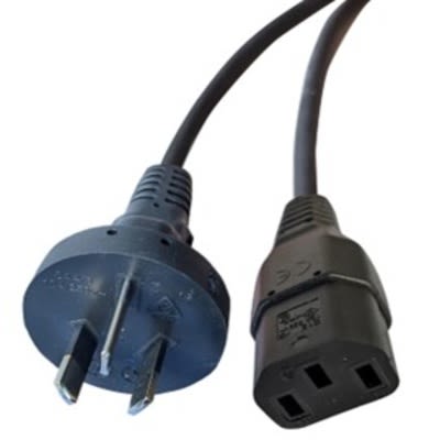 RS PRO Straight IEC C13 Socket to Straight CEE 7/7 Plug Power Cord, 2.5m