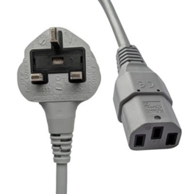 RS PRO Straight IEC C13 Socket to Straight Power Cord, 2m