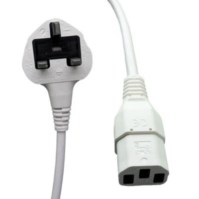 RS PRO Straight IEC C13 Socket to Straight Power Cord, 3m