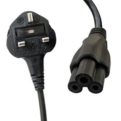 RS PRO Straight IEC C5 Socket to Straight Type G UK Plug Power Cord, 2m