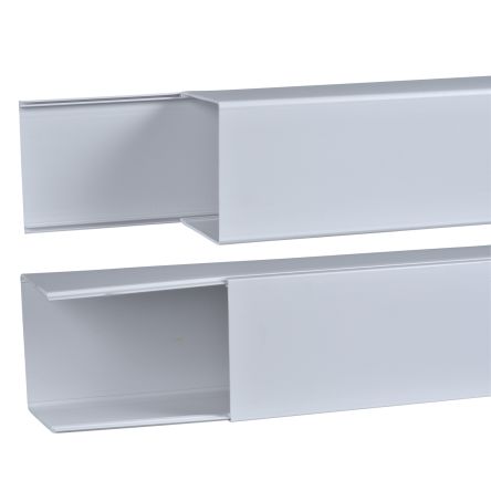 Schneider Electric TRK White Industrial Trunking - Closed Slot, W100 mm x D50mm, L3m, uPVC