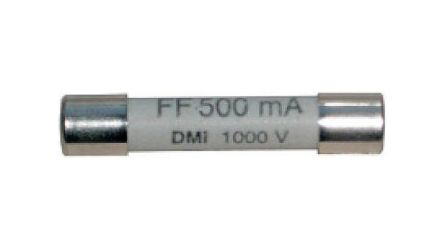 Staubli 500mA FF Ceramic Cartridge Fuse, 6.3 x 32mm