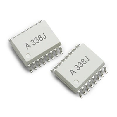 Broadcom, ACPL-338J-000E AC/DC Input, Input IGBT Output Optocoupler, Surface Mount, 16-Pin SO16