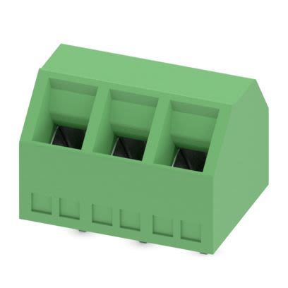 Phoenix Contact PCB Terminal Block, 3-Contact, 5mm Pitch, Wave Soldering, 1-Row, Plug In, Screw Termination