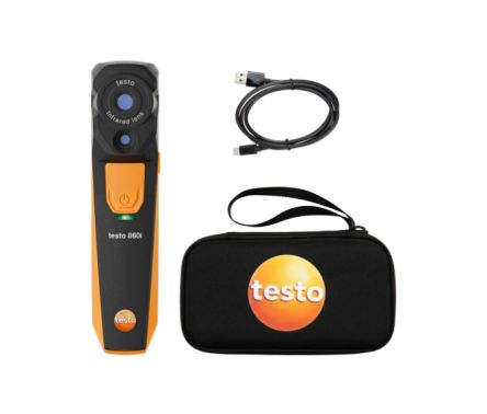 Testo 0563 0860 Bluetooth Thermal Imaging Camera, -20 → +350 °C, 256 x 192pixel Detector Resolution