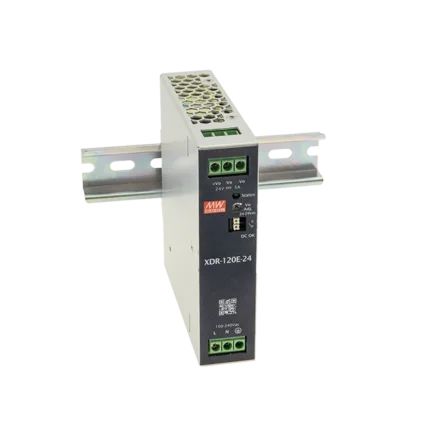 MEAN WELL XDR-120E DIN Rail Power Supply, 85 To 264V ac ac, dc Input, 24V dc Output, 5A Output, 120W