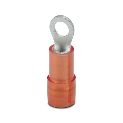 Phoenix Contact Insulated Ring Terminal, M3mm Stud Size, Red
