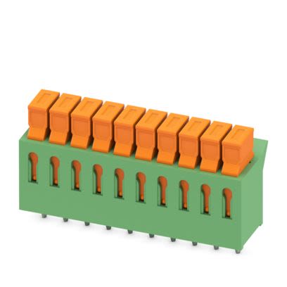 Phoenix Contact PCB Terminal Block, 10-Contact, 3.81mm Pitch, Wave Soldering, 1-Row, PC Terminal Termination