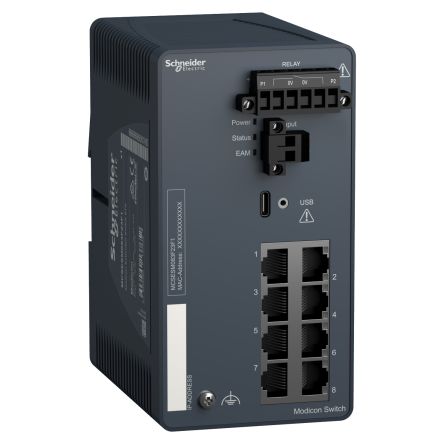 Schneider Electric MCSESM083F23F1, Managed 8 Port Network Switch