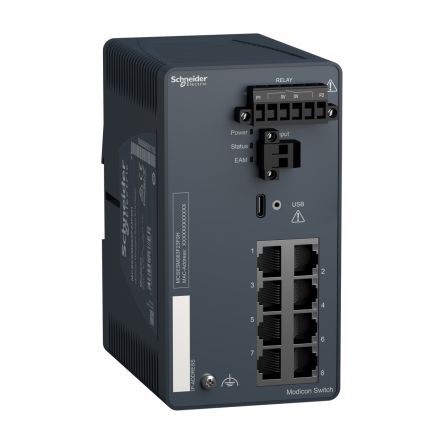 Schneider Electric MCSESM083F23F0H, Managed 8 Port Network Switch