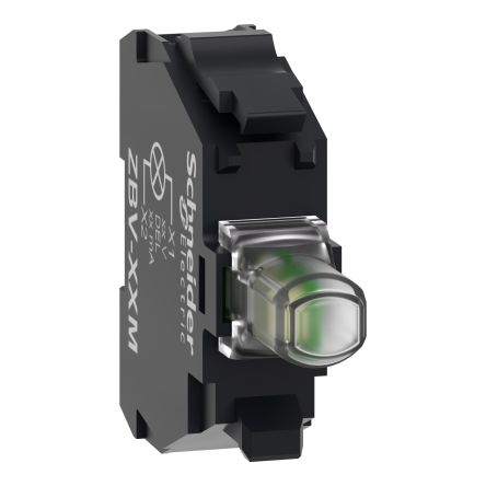 Schneider Electric Harmony XB4/XB5 Series Contact Block for Use with Push Buttons, 230V, Green Light