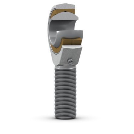SKF SALKAC M6 Steel Rod End, 6mm Bore, 48mm Long, Metric Thread Standard, Male Connection Gender