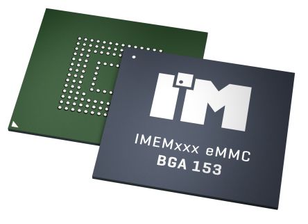 Intelligent Memory NAND 128GByte eMMC Flash Memory 153-Pin FBGA, IMC1B1B1C2A2A1E3B1A0000