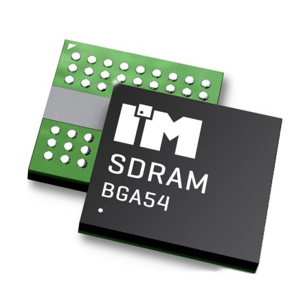 Intelligent Memory IM2516SDBDBG-6, SDRAM 256Mbit Surface Mount, 166MHz, 54-Pin FBGA