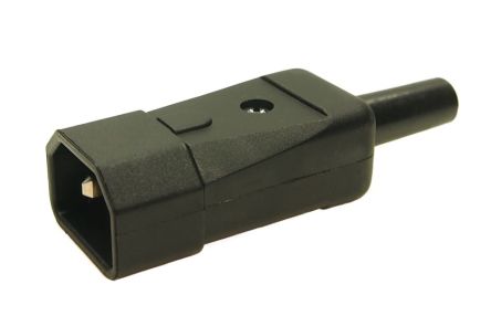 RS PRO C14 Cable Mount IEC Connector Male, 10A, 250 V
