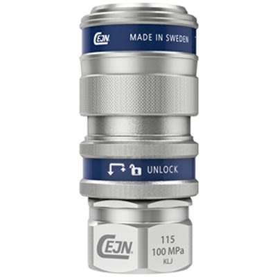 CEJN Zinc Plated Steel Female Pneumatic Quick Connect Coupling, NPT 1/8 Female Female Thread