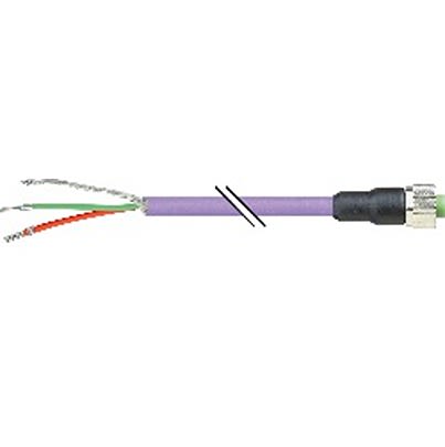 B&R Straight Female 5 way 5 Pin Socket to Unterminated Actuator/Sensor Cable, 15m