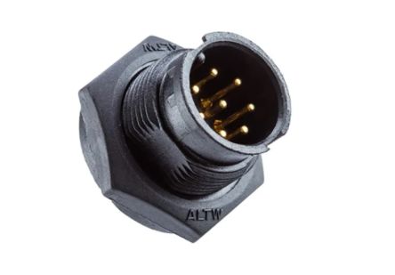 Amphenol Industrial Industrial Circular Connectors, 4 Contacts, Panel Mount, Plug, Male, IP67, Ceres Series