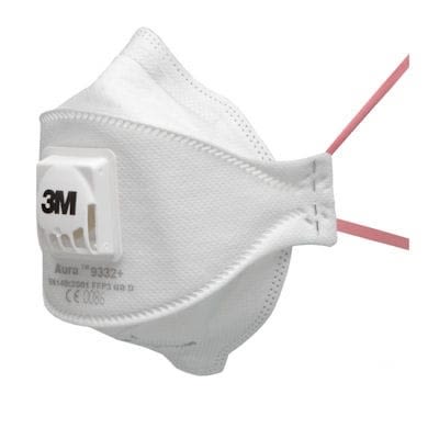 3M 9332+ Series Disposable Respirator for General Purpose Protection, FFP1, FFP2, FFP3, Moulded