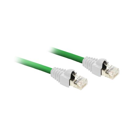 Schneider Electric 490NTW, 12m, Green RJ45 to Female RJ45 Female, Shielded Twisted Pair (STP) Shielded, Terminated