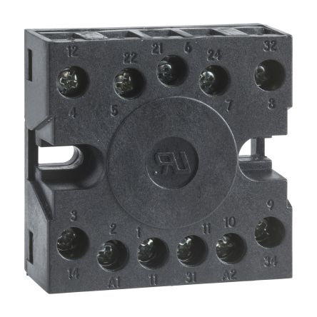Schneider Electric Harmony Timer Relays Series Chassis Mount Relay Socket, 2-Contact, DPDT