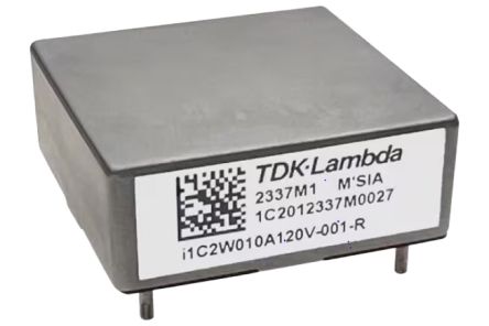 TDK-Lambda i1C DC-DC Converter, 12V dc/ 10A Output, 9.6 To 28 V dc Input, 200W, Through Hole, +120°C Max Temp -40°C Min