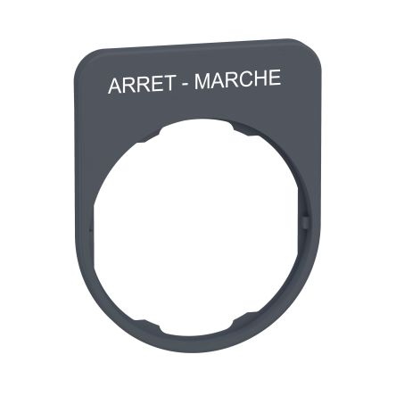 Schneider Electric Legend Plate for Use with Harmony XB4, Harmony XB5, ARRET-MARCHE