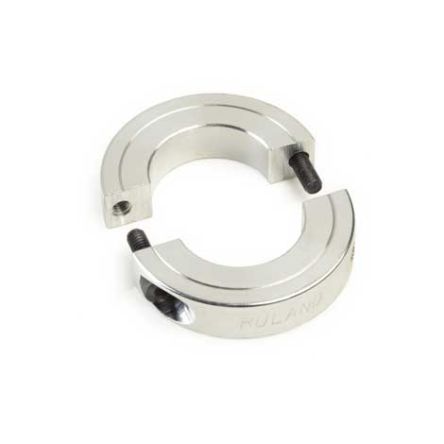 Ruland Shaft Collar, Two Piece, Clamp, Bore 10mm, OD 25mm, W 6mm, Aluminium