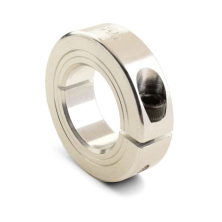 Ruland Shaft Collar, One Piece, Clamp, Bore 19mm, OD 40mm, W 15mm, Aluminium