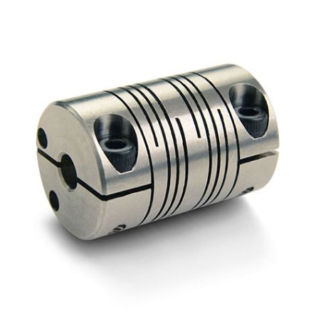 Ruland Beam Coupling, 31.8mm Outside Diameter, 10mm Bore, 44.5mm Length Flexible Beam Coupling