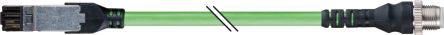 B&R Straight Male 4 way RJ45 to Straight Male 4 way M12 Cable, 30m