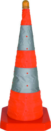 Viso, Grey/Orange 750 mm Polypropylene Traffic Cone