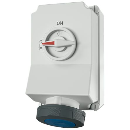 MENNEKES Switchable IP67 Industrial Interlock 3P, Earthing Position 6h, 63A, 230 V