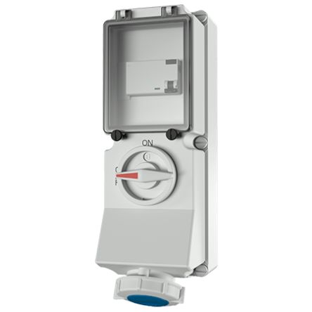 MENNEKES Switchable IP67 Industrial Interlock 3P, Earthing Position 6h, 16A, 230 V