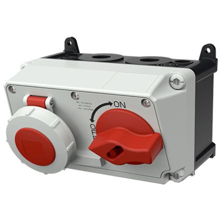 MENNEKES Switchable IP67 Industrial Interlock 5P, Earthing Position 6h, 32A, 400 V