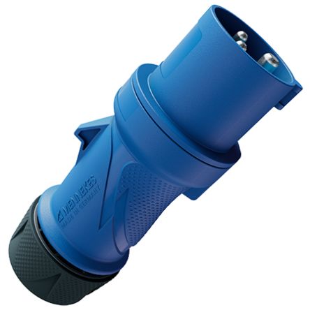 MENNEKES, 135 IP54 Blue, Grey 3P Industrial Power Plug, Rated At 16A, 230 V No