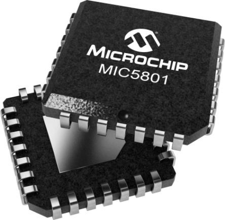 Microchip MIC5801YV 8bit-Bit 8 Bit Latch, Current, Voltage, 28-Pin PLCC