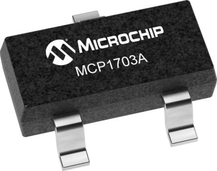 Microchip MCP1703AT-2502E/CB Low Dropout Voltage, Voltage Regulator 250mA, 2.5 V 3-Pin, SOT-23A