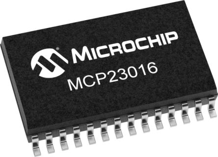 Microchip I/O Expander I2C 28-Pin SOIC, MCP23016T-I/SO