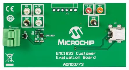 Microchip EMC1833 Remote Temperature Sensor Evaluation Board Temperature Sensor Evaluation Kit for ADM00773 EMC1833