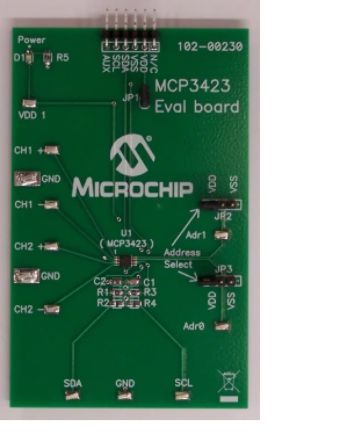 Microchip MCP3423EV MCP3423 Evaluation Board Evaluation Kit Signal Conversion Development Tool