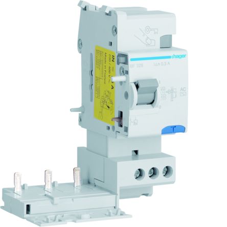 Hager BF RCD, 25A, 3 Pole, 300mA, Type AC, 230 → 400V