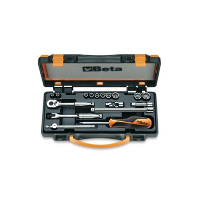BETA 17-Piece Metric 1/4 Standard Socket Set, Hexagon