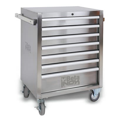 BETA 7 Drawer Stainless Steel Wheeled Roller Cabinet