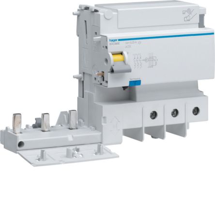 Hager BDC RCCB, 125A, 3P Pole, 30mA, Type AC