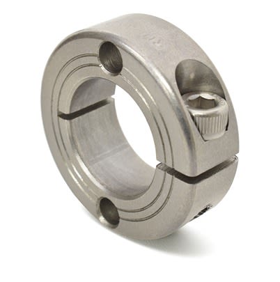 Ruland Collar, One Piece, Clamp Screw, Bore 14mm, OD 30mm, W 11mm, Stainless Steel